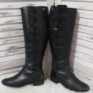 Harley Davidson knee high black women's boots(1050)